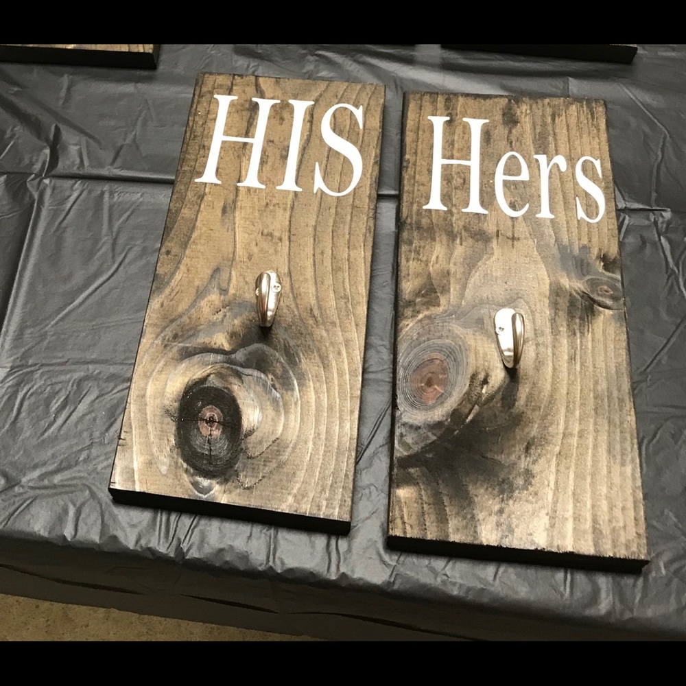 His & Hers Farmhouse Towel hook set
